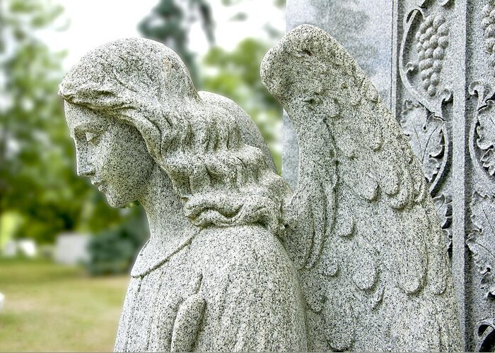 Statue Greeting Card featuring the photograph Angel by Carol Erikson