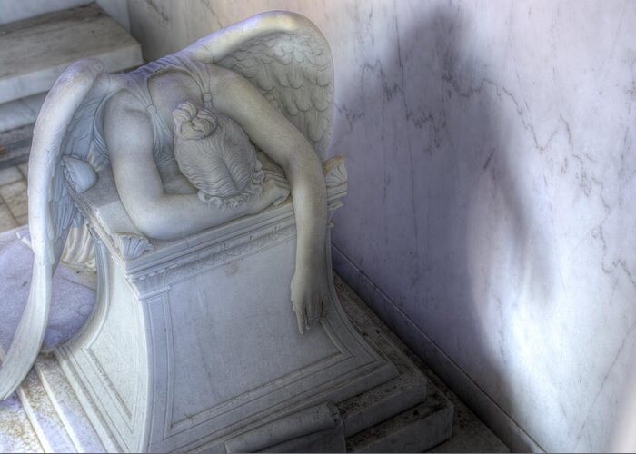 Angel Of Grief Greeting Card featuring the photograph Angel of Grief New Orleans 3 by Gregory Cox