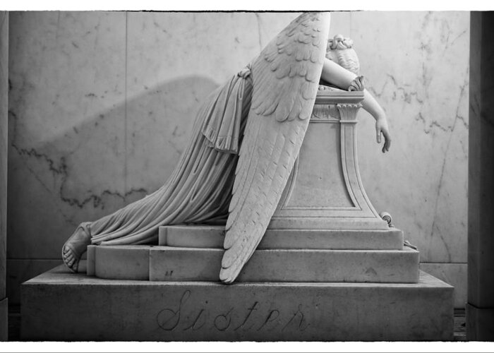 Angel Of Grief Greeting Card featuring the photograph Angel of Grief New Orleans 6 by Gregory Cox