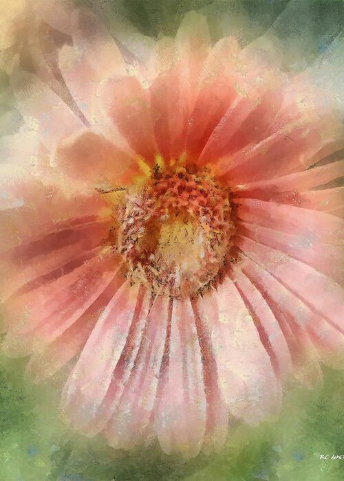 Gerbera Greeting Card featuring the painting Angel Wings by RC DeWinter