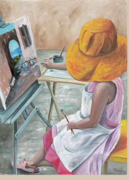 Portrait Greeting Card featuring the painting Annie by Darice Machel McGuire