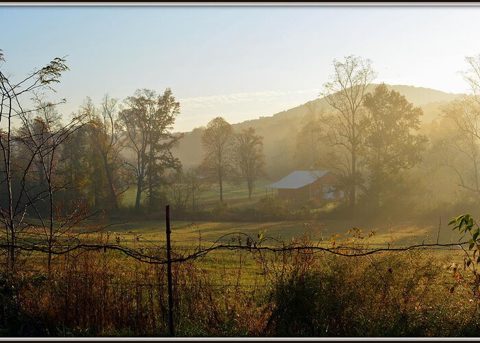 Landscape Greeting Card featuring the photograph Another Fine Country Morning by Kathy Barney