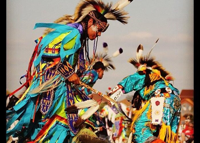 Powwow Greeting Card featuring the photograph Weekend Wacipi by Hermes Fine Art