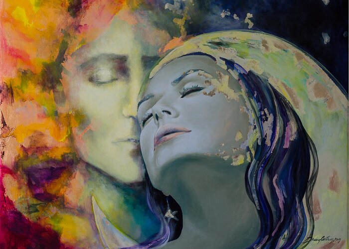 Art Greeting Card featuring the painting Another Kind Of Rhapsody by Dorina Costras