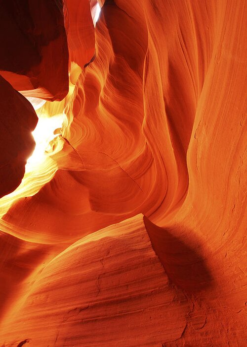 Antelope Canyon Greeting Card featuring the photograph Antelope Canyon in Winter Light 1 by Alan Vance Ley