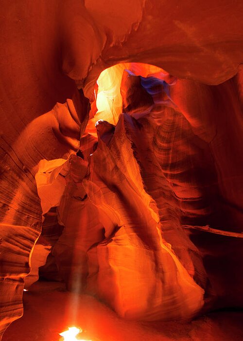 Upper Antelope Canyon Greeting Card featuring the photograph Antelope Canyon by Tom Kelly