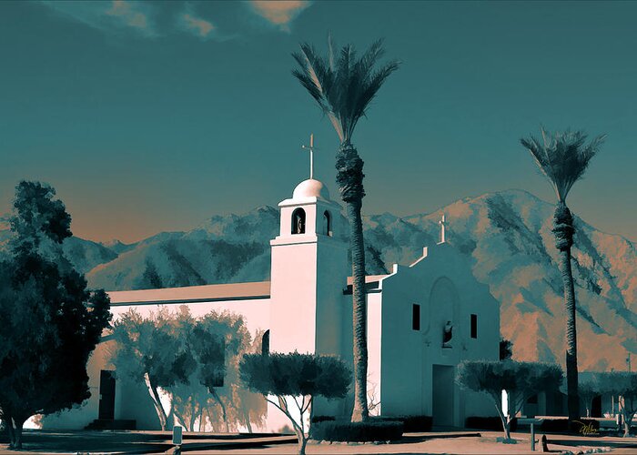 Landscape Greeting Card featuring the photograph Anza Borrego Desert Church by Douglas MooreZart