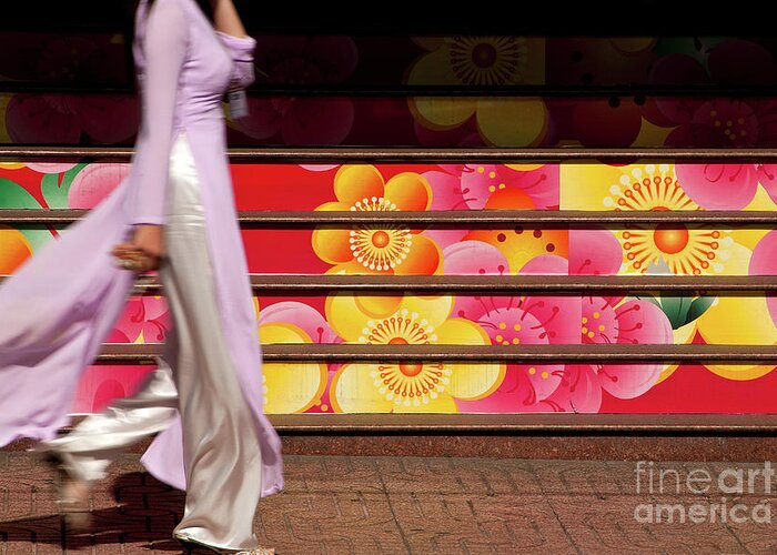 Vietnam Greeting Card featuring the photograph Ao Dai by Rick Piper Photography