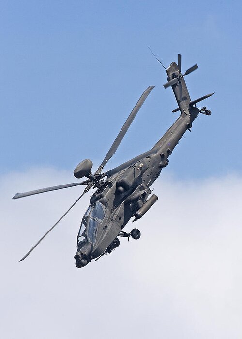 Apache Greeting Card featuring the photograph Apache Attack Helicopter by Paul Scoullar