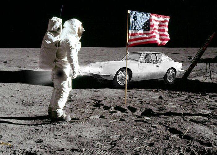 Apollo 11 And Lost Driver Greeting Card featuring the photograph Apollo 11 and Lost Driver by Chuck Staley