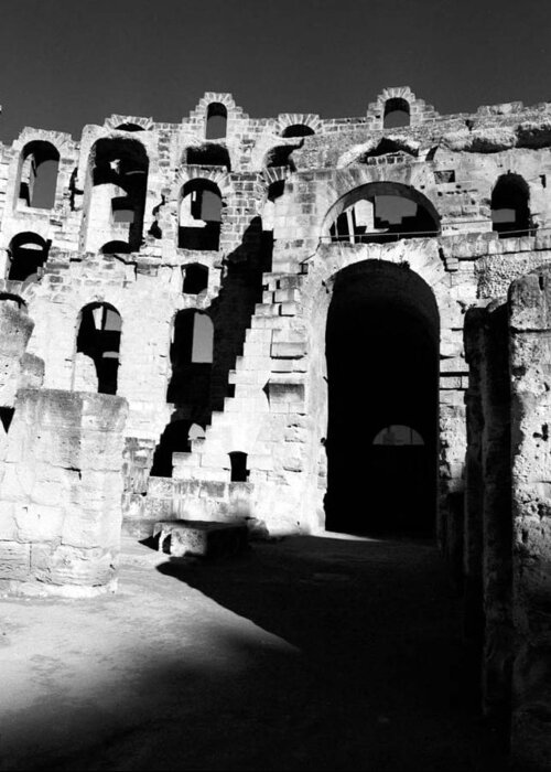Donna Corless Greeting Card featuring the photograph Arches of El Jem's Coloseum by Donna Corless