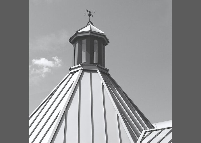 Roof Greeting Card featuring the photograph Architectural Gray by Ann Horn