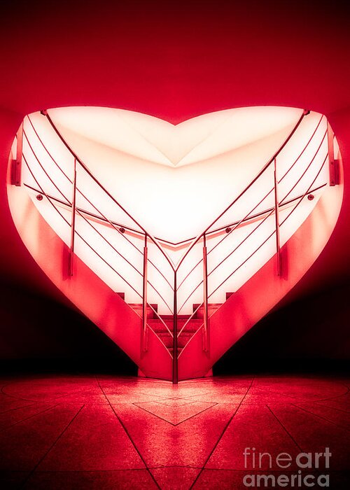 Architecture Greeting Card featuring the photograph architecture's valentine - redI by Hannes Cmarits
