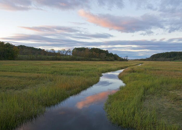 Ipswich Greeting Card featuring the photograph Argilla Road Marsh and Fox Creek by Stoney Stone