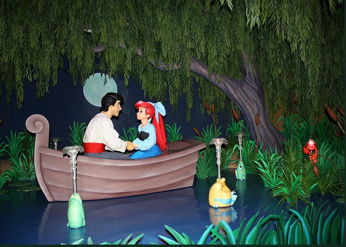 Disney World Greeting Card featuring the photograph Ariel and Eric by David Nicholls