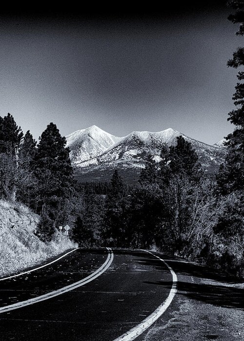 Arizona Greeting Card featuring the photograph Arizona Country Road in Black and White by Joshua House