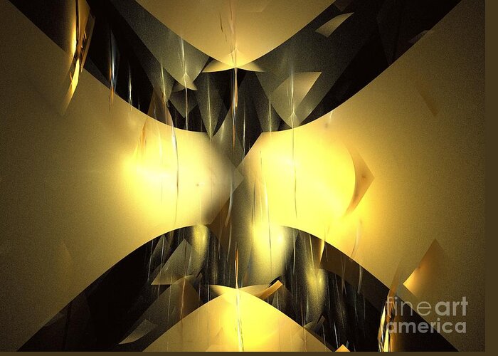  Gold Pattern Greeting Card featuring the digital art Armour by Kim Sy Ok