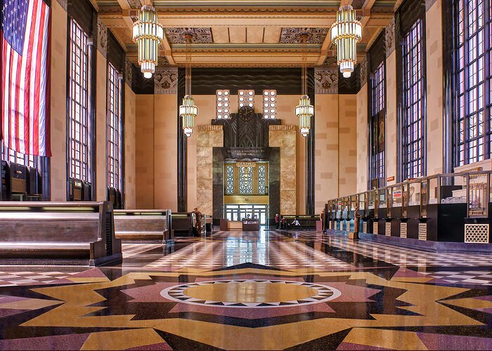 Art Deco Greeting Card featuring the photograph Art Deco Great Hall #2 by Nikolyn McDonald