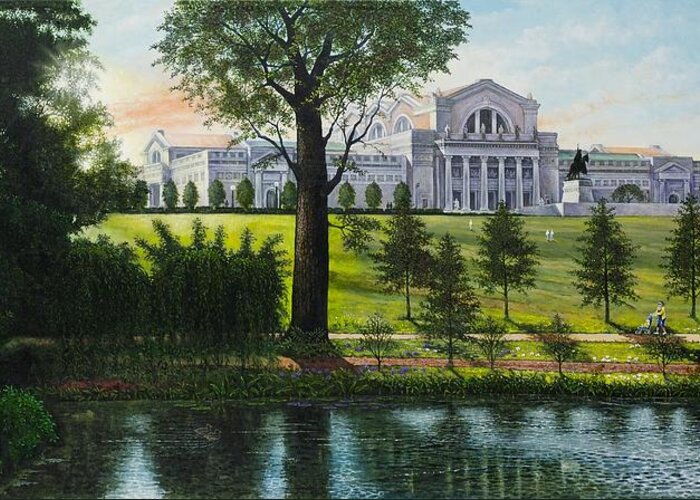 Art Hill Greeting Card featuring the painting Art Hill by Michael Frank
