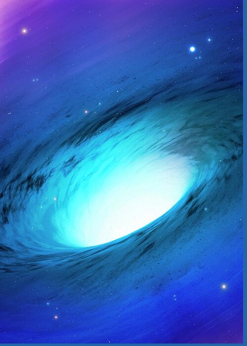 Galaxy Greeting Card featuring the digital art Artwork Of A White Hole, Or Cosmic by Mark Garlick