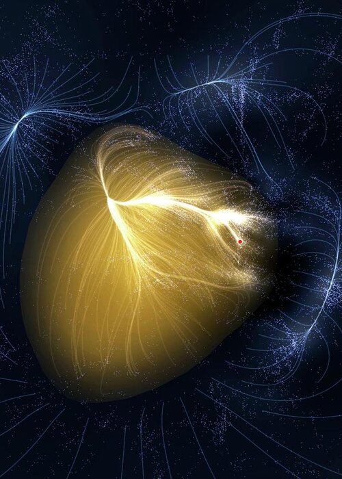 Artwork Greeting Card featuring the photograph Artwork Of Laniakea Supercluster by Mark Garlick