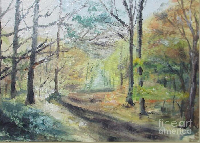 Impressionism Greeting Card featuring the painting Ashridge Woods 2 by Martin Howard