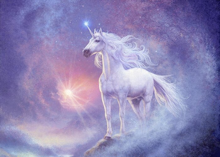 Steve Read Greeting Card featuring the photograph Astral Unicorn by MGL Meiklejohn Graphics Licensing