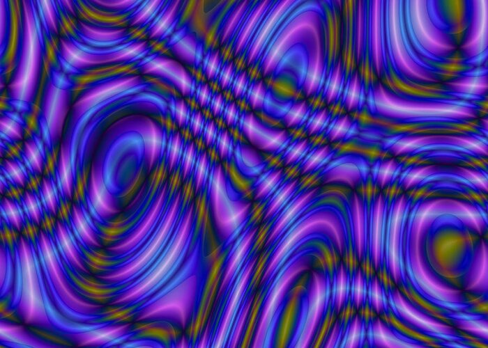 Psychedlic Greeting Card featuring the digital art Atracareis by Jeff Iverson