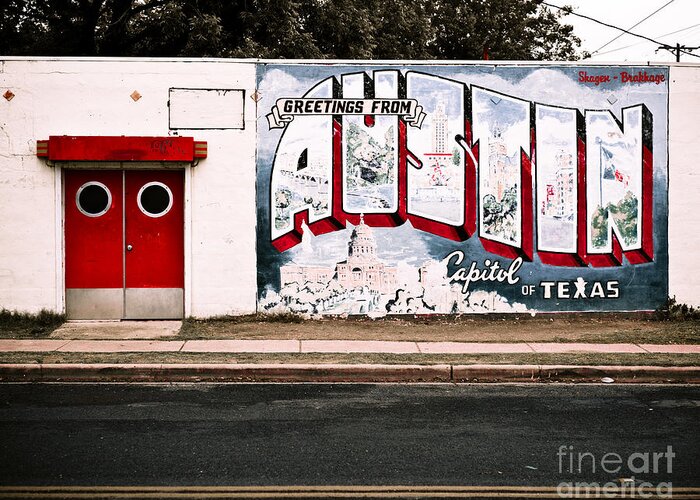Austin Greeting Card featuring the photograph Austin Capital by Sonja Quintero