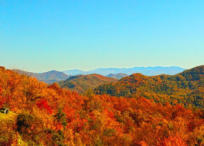 Appalachian Mountains Greeting Card featuring the photograph Autumn Blue Ridge by John Douglas