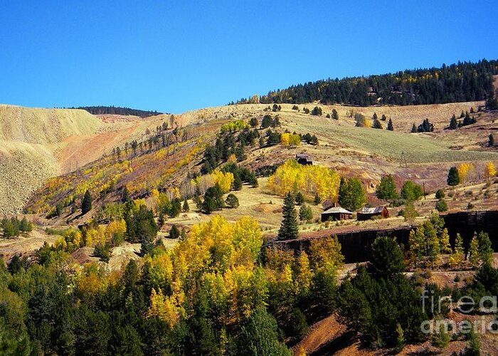 Crippple Creek Greeting Card featuring the photograph Autumn day in Cripple Creek by Michelle Frizzell-Thompson