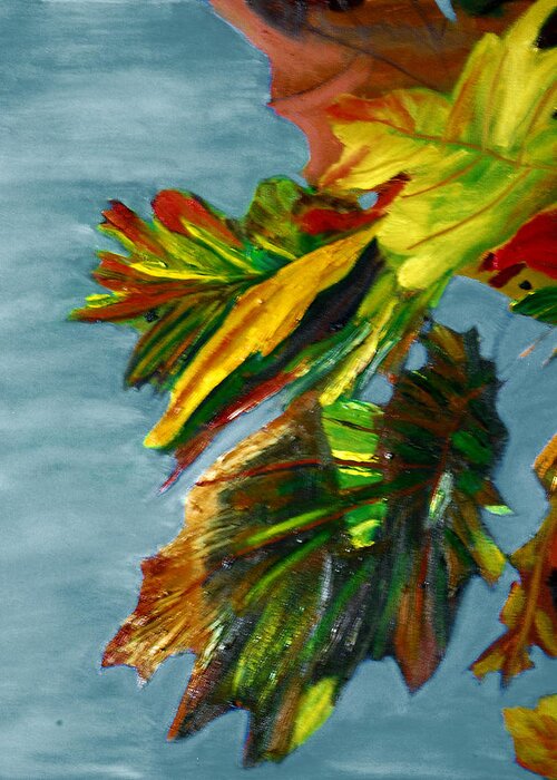 Leaves Greeting Card featuring the painting Autumn Leaves by Michael Daniels