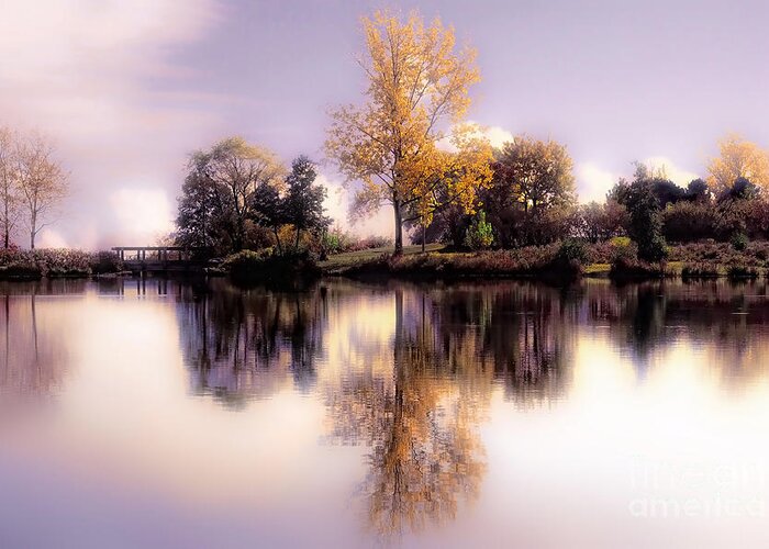 Lake Greeting Card featuring the photograph Autumn Pond by Elaine Manley