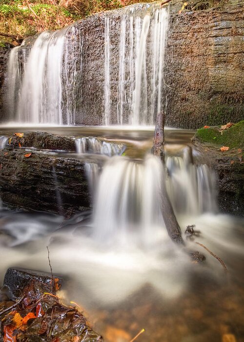 Christinesmart Greeting Card featuring the photograph Autumn Waterfall by Christine Smart