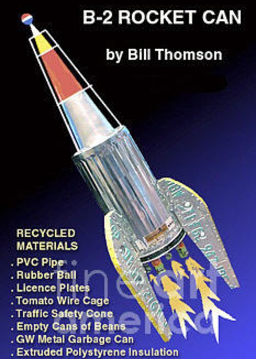Recycling Greeting Card featuring the photograph B-2 Rocket Can by Bill Thomson
