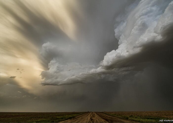 Storm Greeting Card featuring the photograph Back lit by Jeff Niederstadt