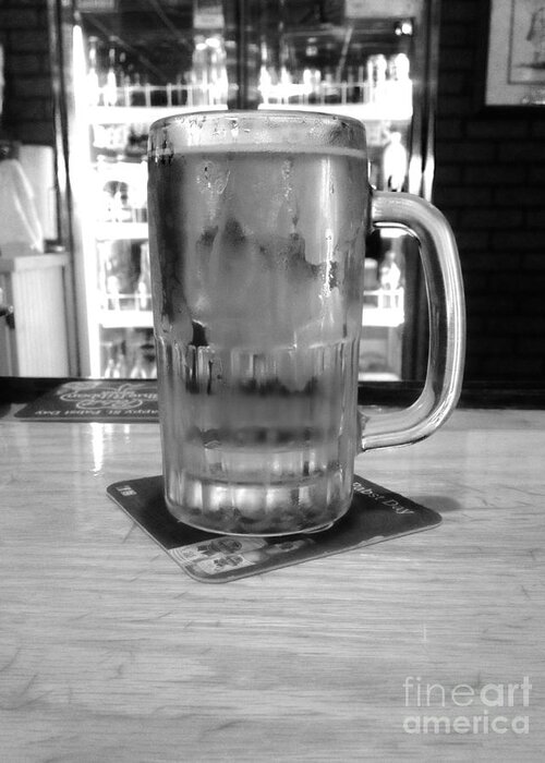 Beer Greeting Card featuring the photograph Black n white cold beer by WaLdEmAr BoRrErO