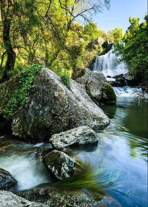 R Greeting Card featuring the photograph Bajouca Waterfall II by Marco Oliveira