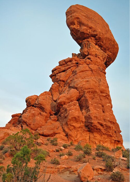 Arches Greeting Card featuring the photograph Balanced Rock in Arches National Park by Bruce Gourley