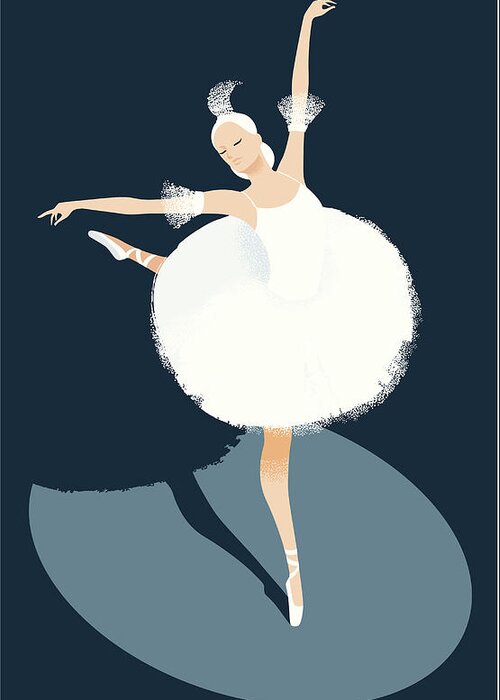 Ballet Dancer Greeting Card featuring the digital art Ballerina Dancing by Mcmillan Digital Art