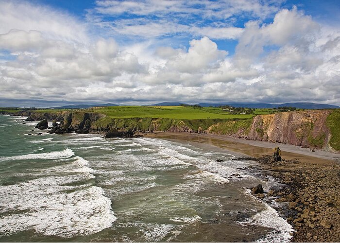 Photography Greeting Card featuring the photograph Ballydowane Cove On The Copper Coast by Panoramic Images