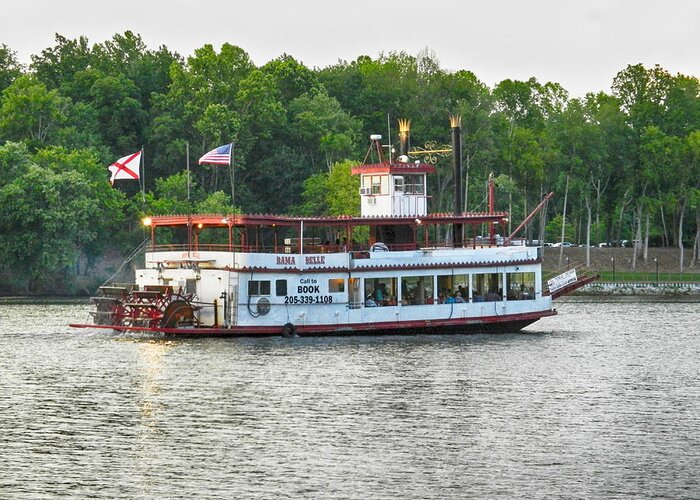 Bama Belle Greeting Card featuring the photograph Bama Belle on the Black Warrior River by Ben Shields
