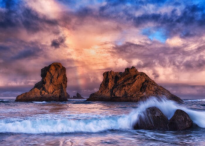 Storm Greeting Card featuring the photograph Bandon Beauty by Darren White