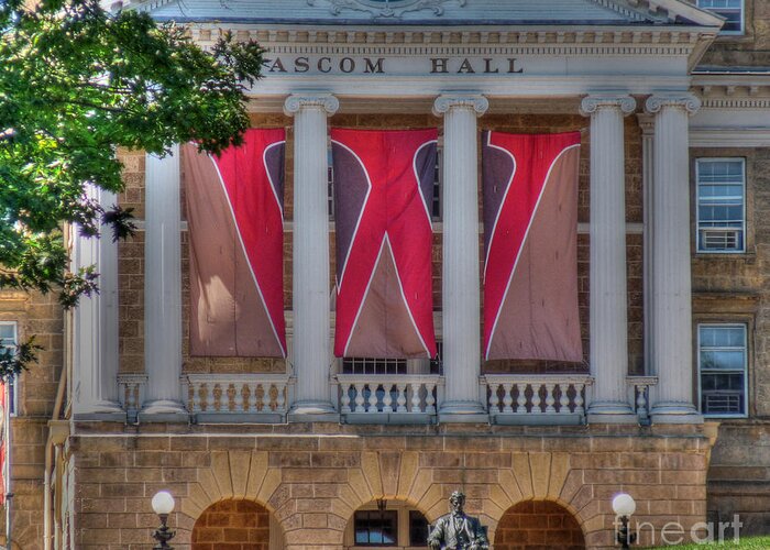 University Of Wisconsin Greeting Card featuring the photograph Bascom Hall-On Wisconsin by David Bearden