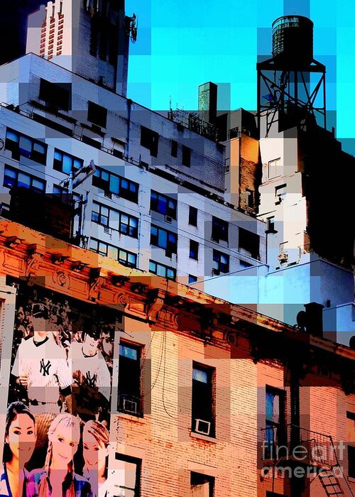 Baseball Greeting Card featuring the photograph Baseball is Coming - Watertower and Sports Poster by Miriam Danar