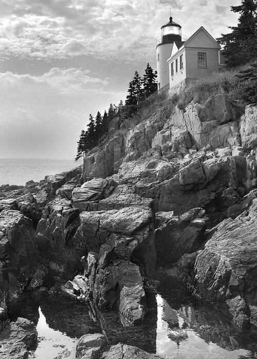 Maine Greeting Card featuring the photograph Bass Harbor Light by Mike McGlothlen