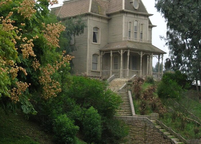 Bates Greeting Card featuring the photograph House of Norman Bates by Vivian Martin