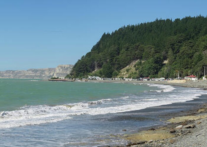 Photography Greeting Card featuring the photograph Beach At Clifton, Near Cape Kidnappers by Panoramic Images