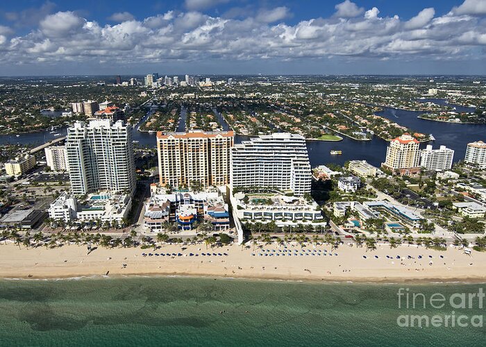 Fort Lauderdale Greeting Card featuring the photograph Beachfront FTL by Patrick Lynch
