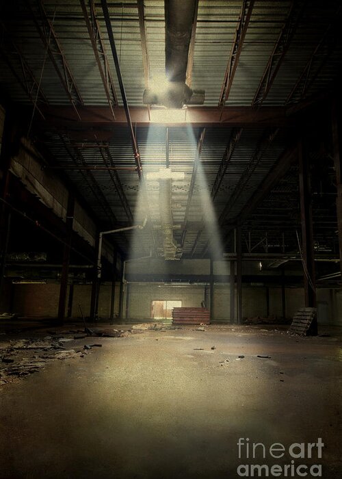 Abandoned Greeting Card featuring the photograph Beam Me Up by Evelina Kremsdorf